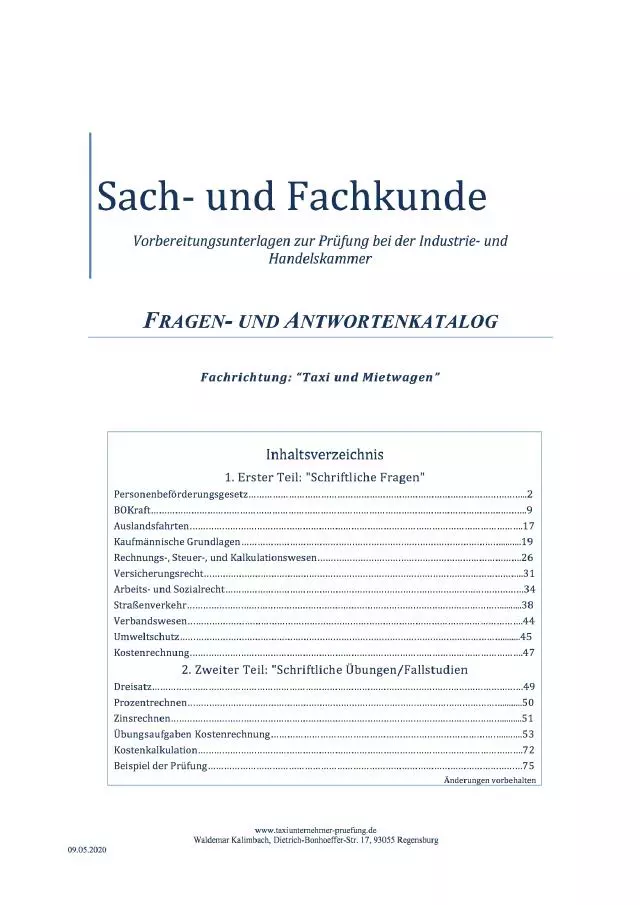 Schriftliche Fragen und Fallstudien Schriftliche Fragen und Fallstudien